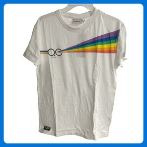New Queer Eye Mens Small White Rainbow Graphic T-Shirt Pride‎ LGBTQ